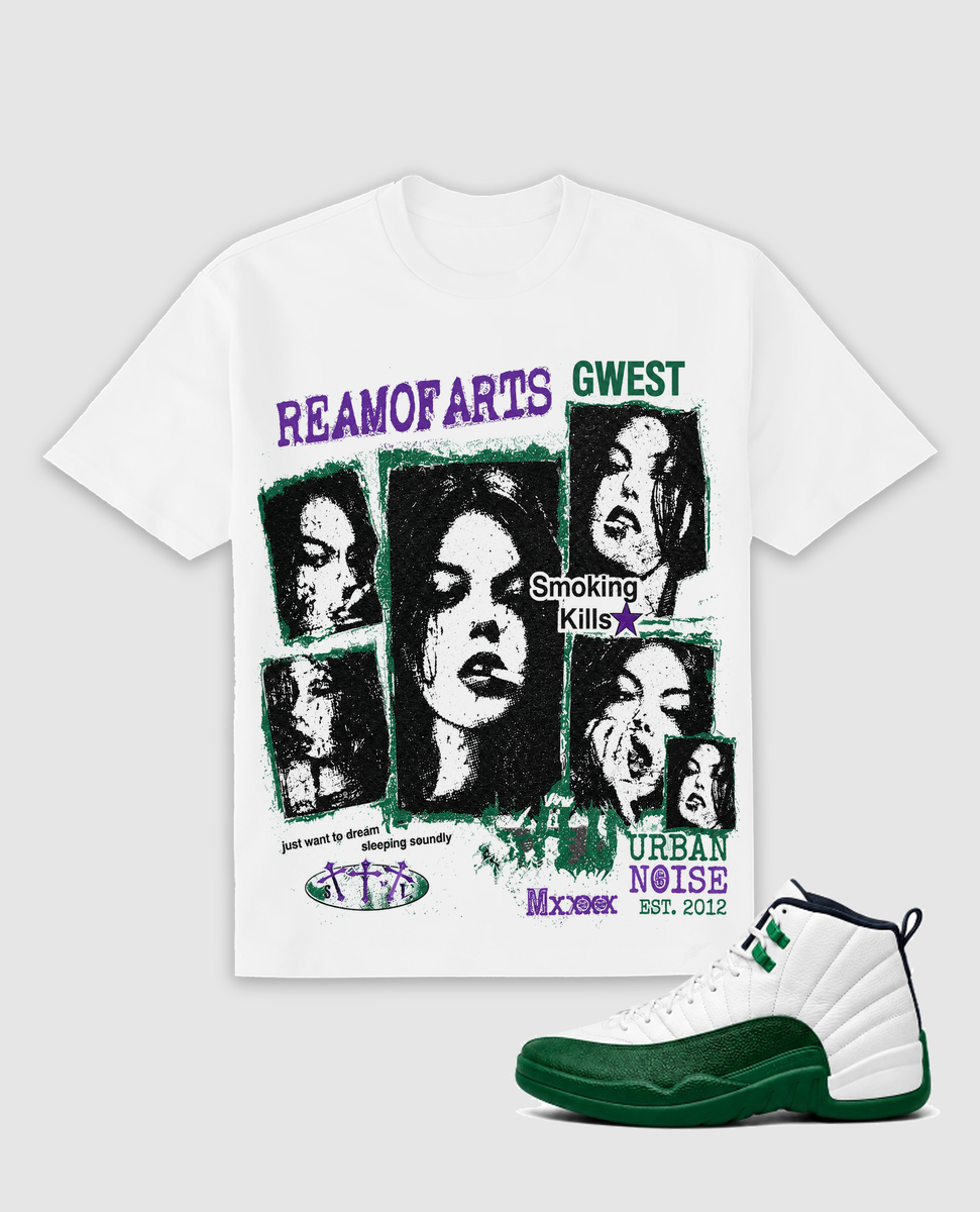 G West Ream Of Arts White / Green Purple T-Shirt