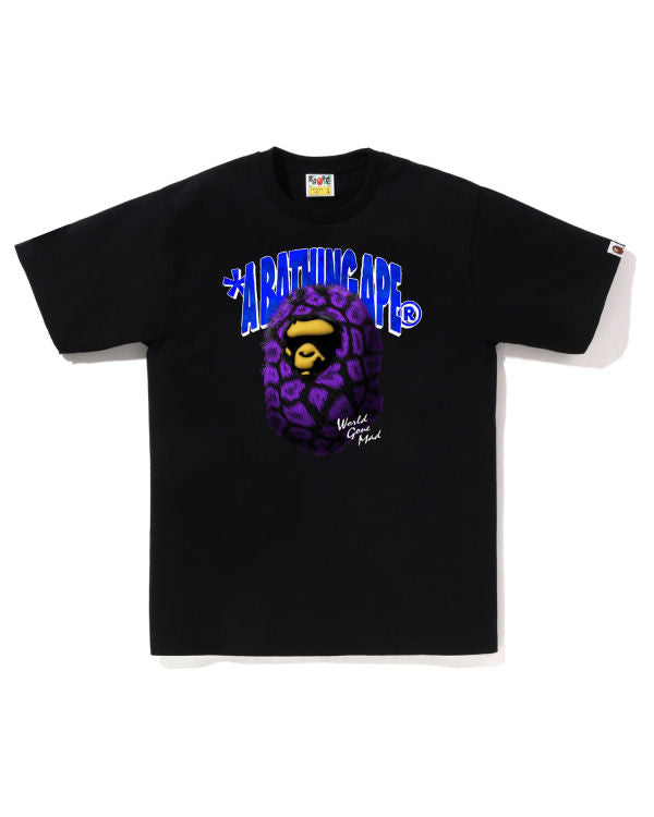 A Bathing Ape Bape “Furr Ape Head” Black T-Shirt