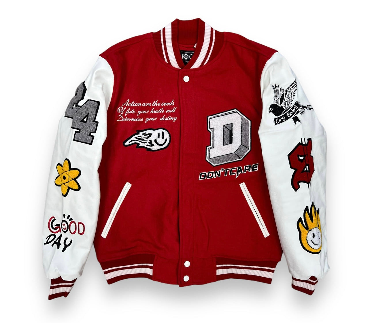 Focus World Is Yours Varsity Jacket Red Boys