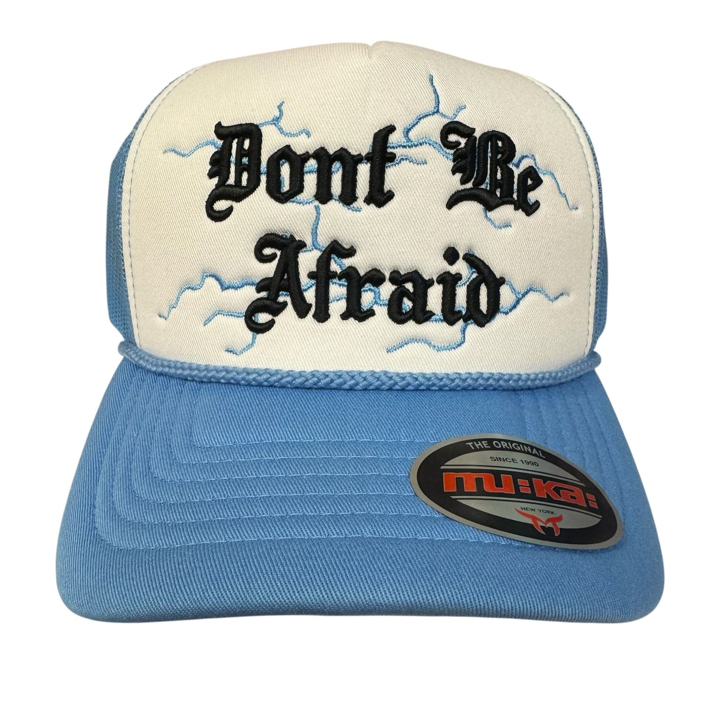 Muka Don't Be Afraid White / Blue Snapback Hat