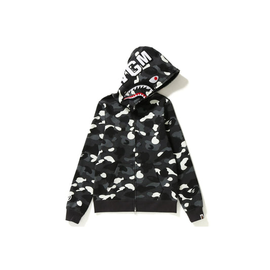 BAPE City Camo Shark WGM Full-Zip Hoodie (FW18) "Black "
