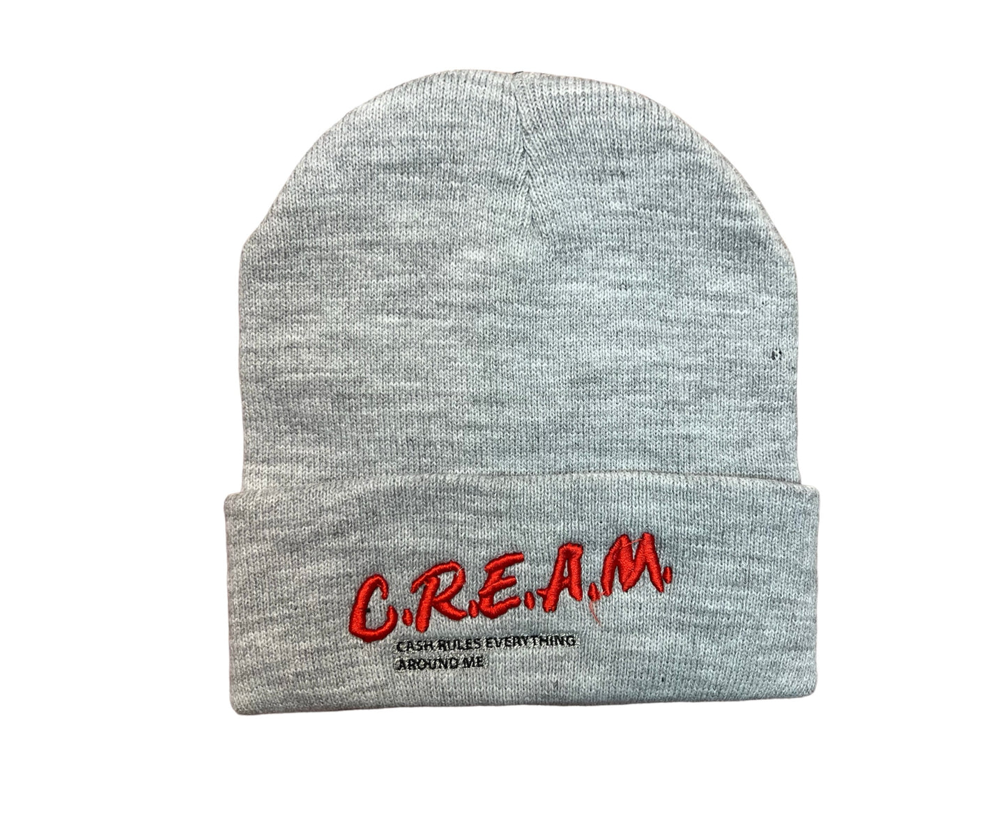 MUKA CREAM BEANIE HAT GREY
