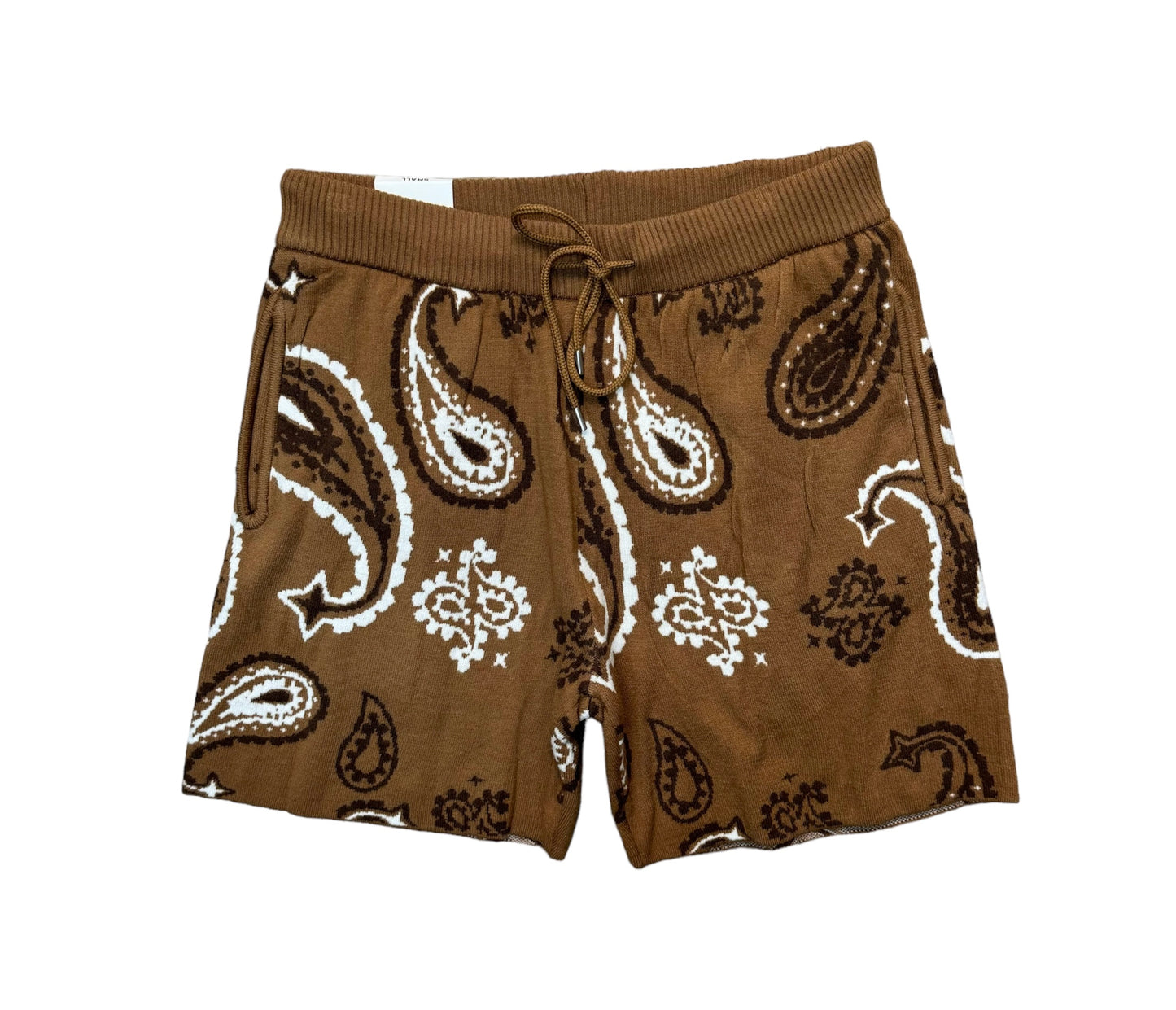 Rebel Minds Paisley Sweater Caramel Shorts