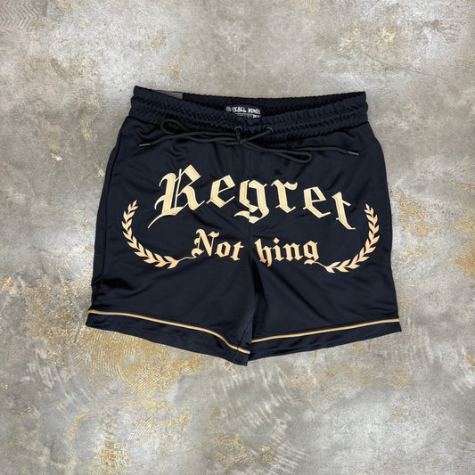 Rebel Minds Regrets Nothing Black Mesh Shorts