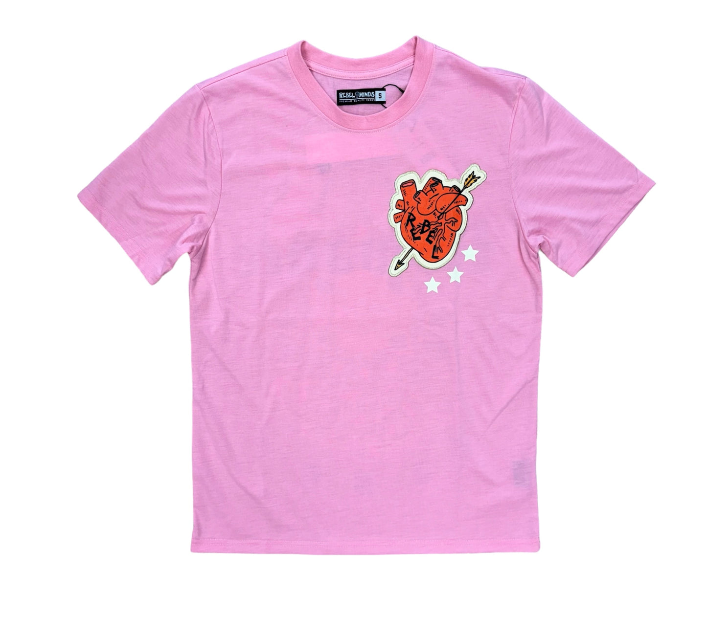 Rebel Minds Romance Tiger Patch Pink R.Stone Tee