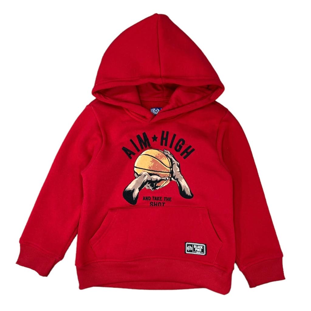 Black Pike Aim High Red Fleece Hoodie Toddler 6T Red