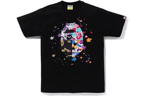 BAPE A Bathing Us Ape Head Sta Tee Black