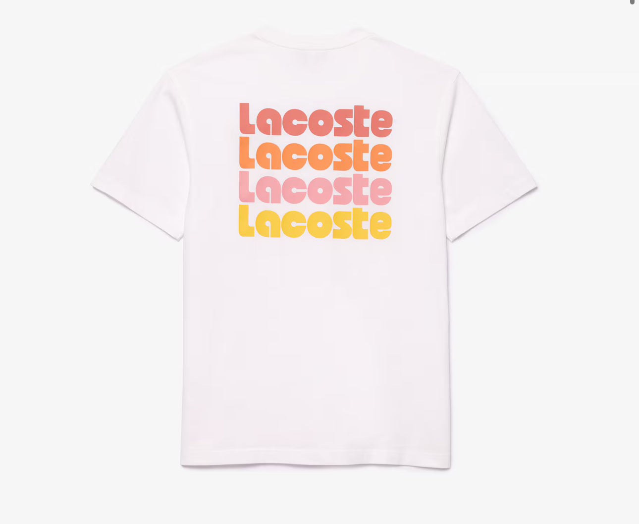 LACOSTS MEN'S WASHED EFFECT WHITE T-SHIRT