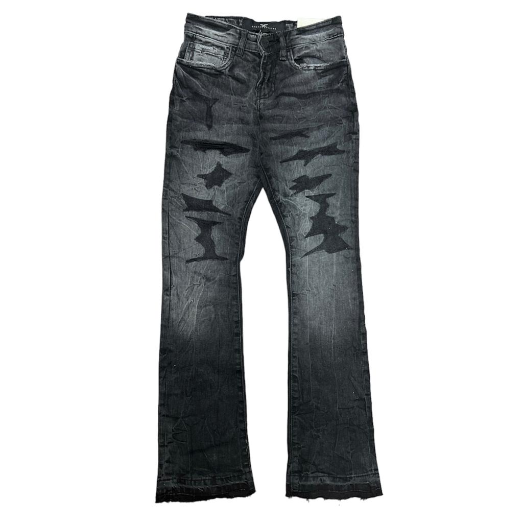 Jordan Craig Nature Black Flare Stacked Boys Denim