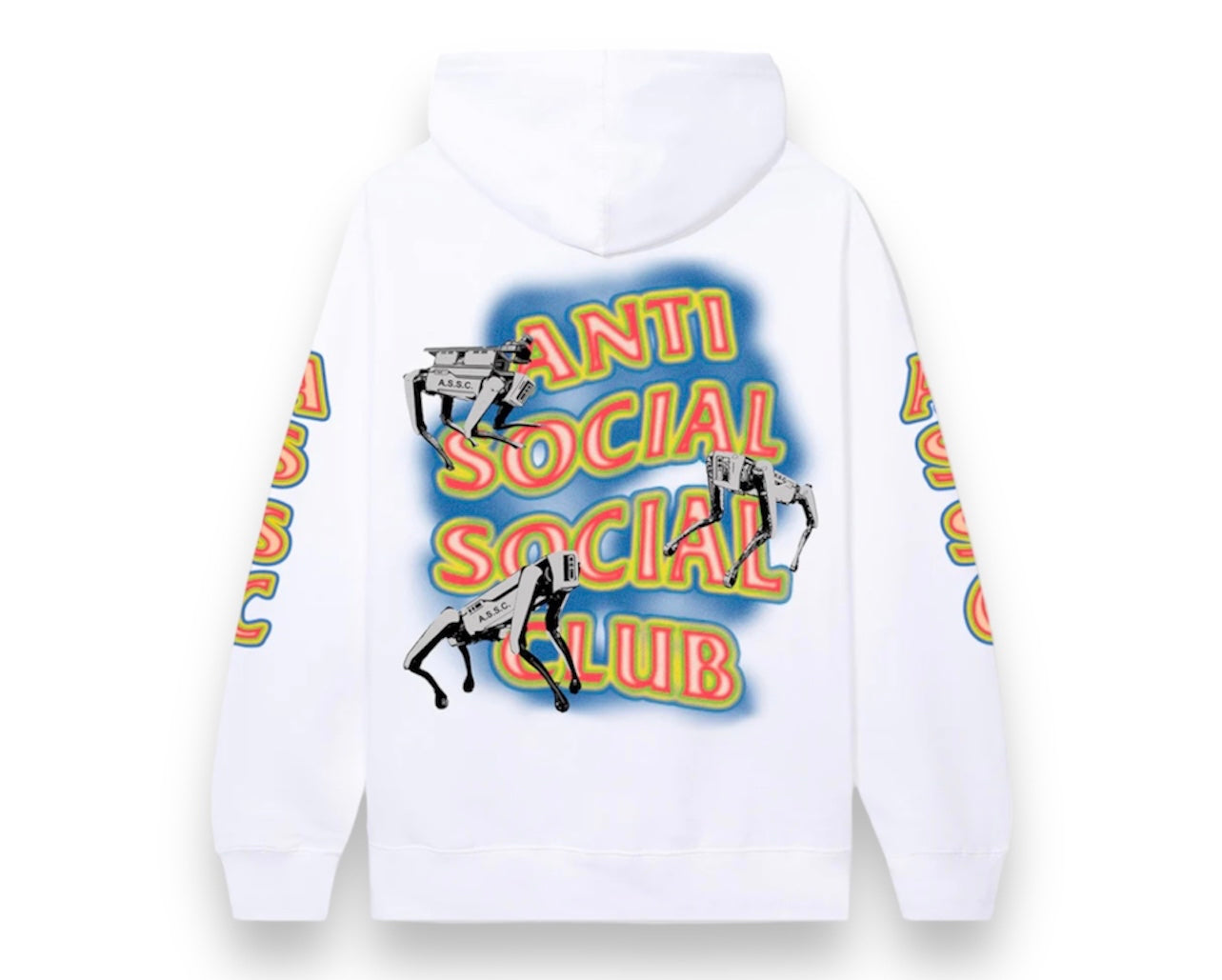 Anti Social Social Club "Cyber Dogs" White Hoodie