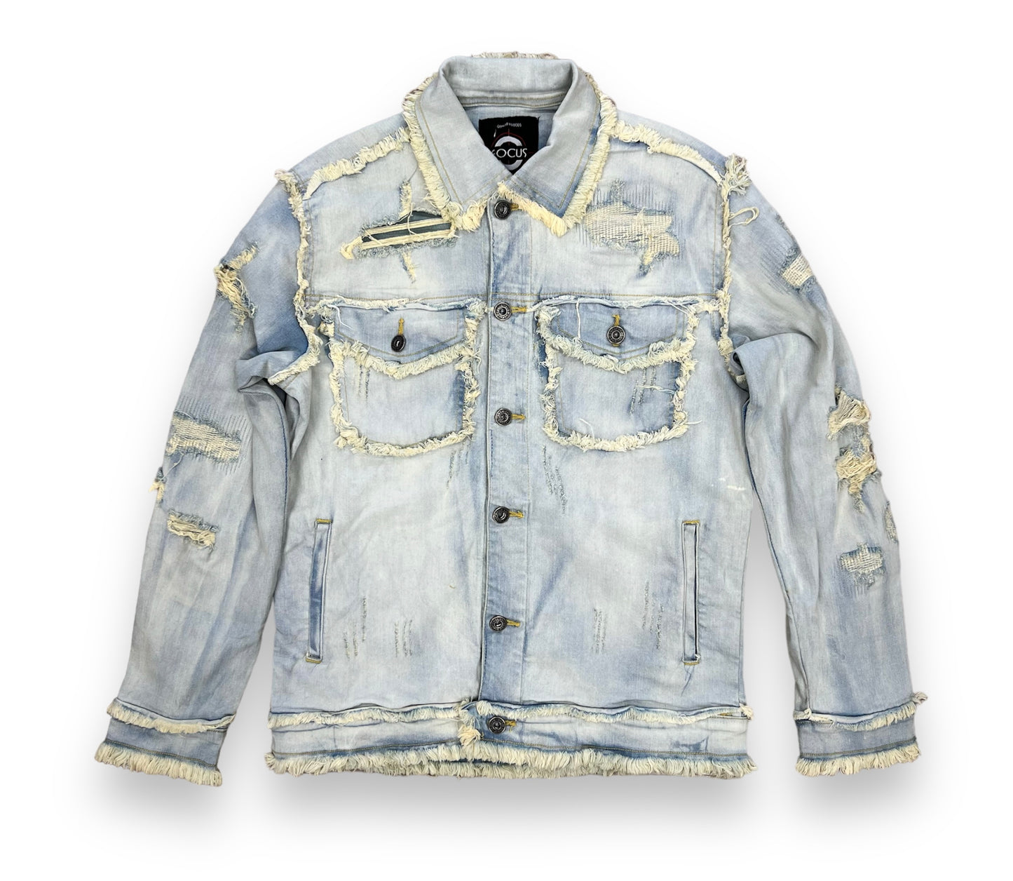 FOCUS HEAVY DSTRSSD VINTAGE DENIM JACKET
