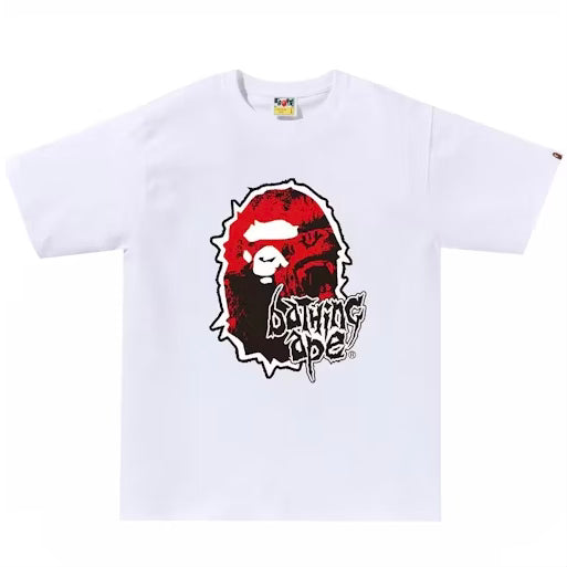 Bape Mad Ape Head Tee White