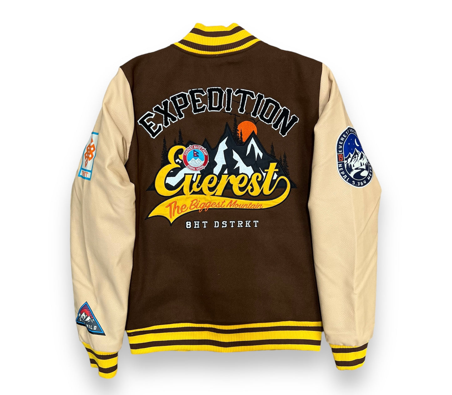 8ight Dstrkt Expedition Everest Brown Varsity Jacket