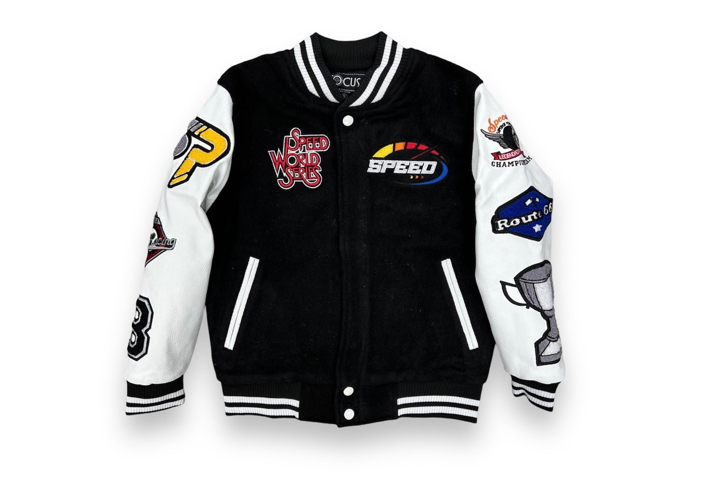 Focus Speed Varsity Jacket Black Boys