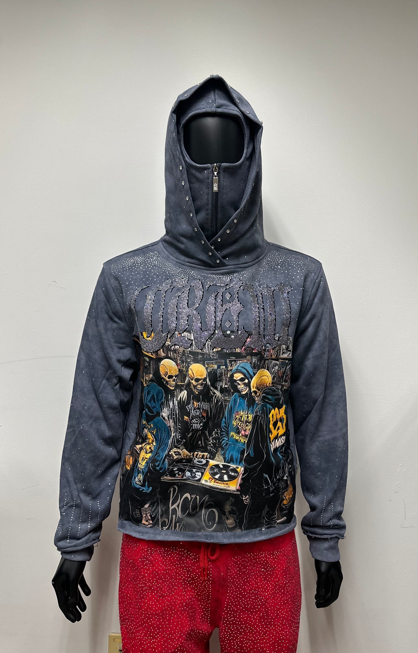 Bkys Crew Blue Cropped Hoodie