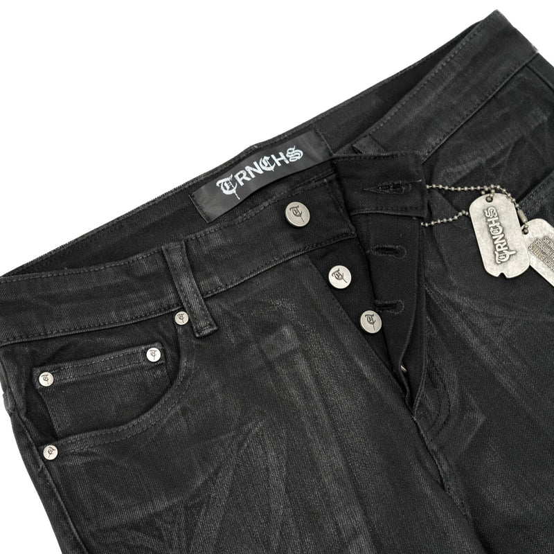 The Trnchs Night Code Black Waxed Denim