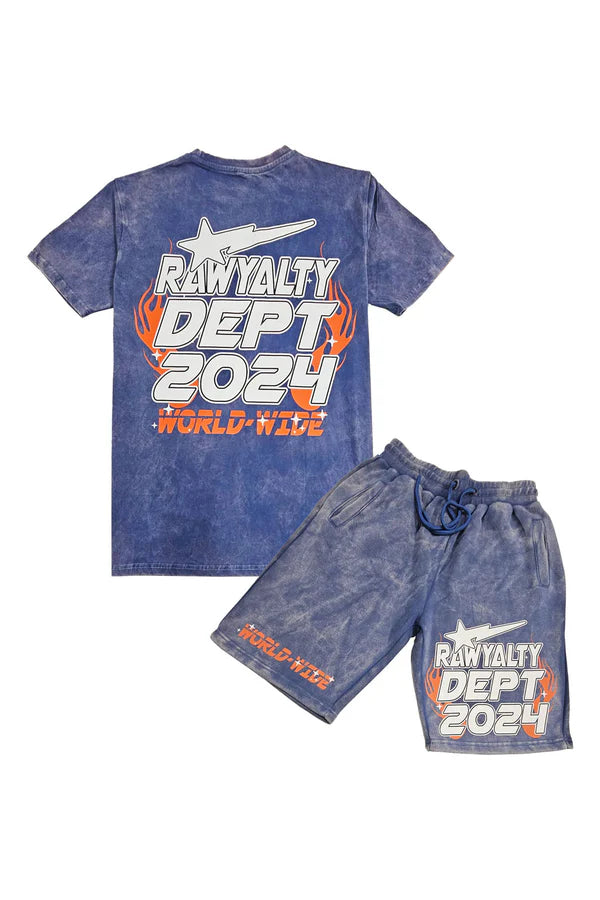 Rawyalty DEPT. 24 T-Shirt And Cotton Shorts Set