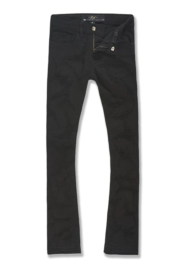 Jordan Craig Martin - Santorini Stacked Flare Black Denim