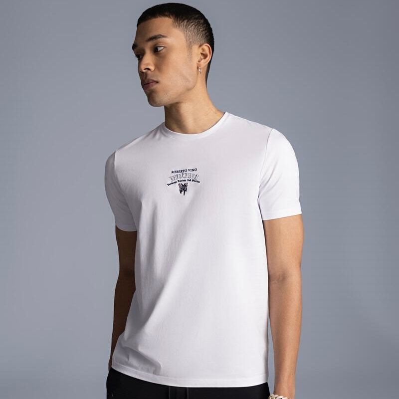Roberto Vino Milano Butterfly White T-Shirt