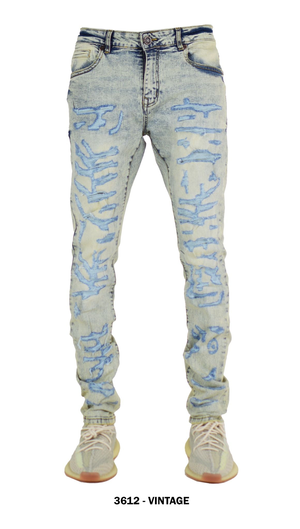 Focus Denim Distressed "Vintage Blue " Jeans 3612