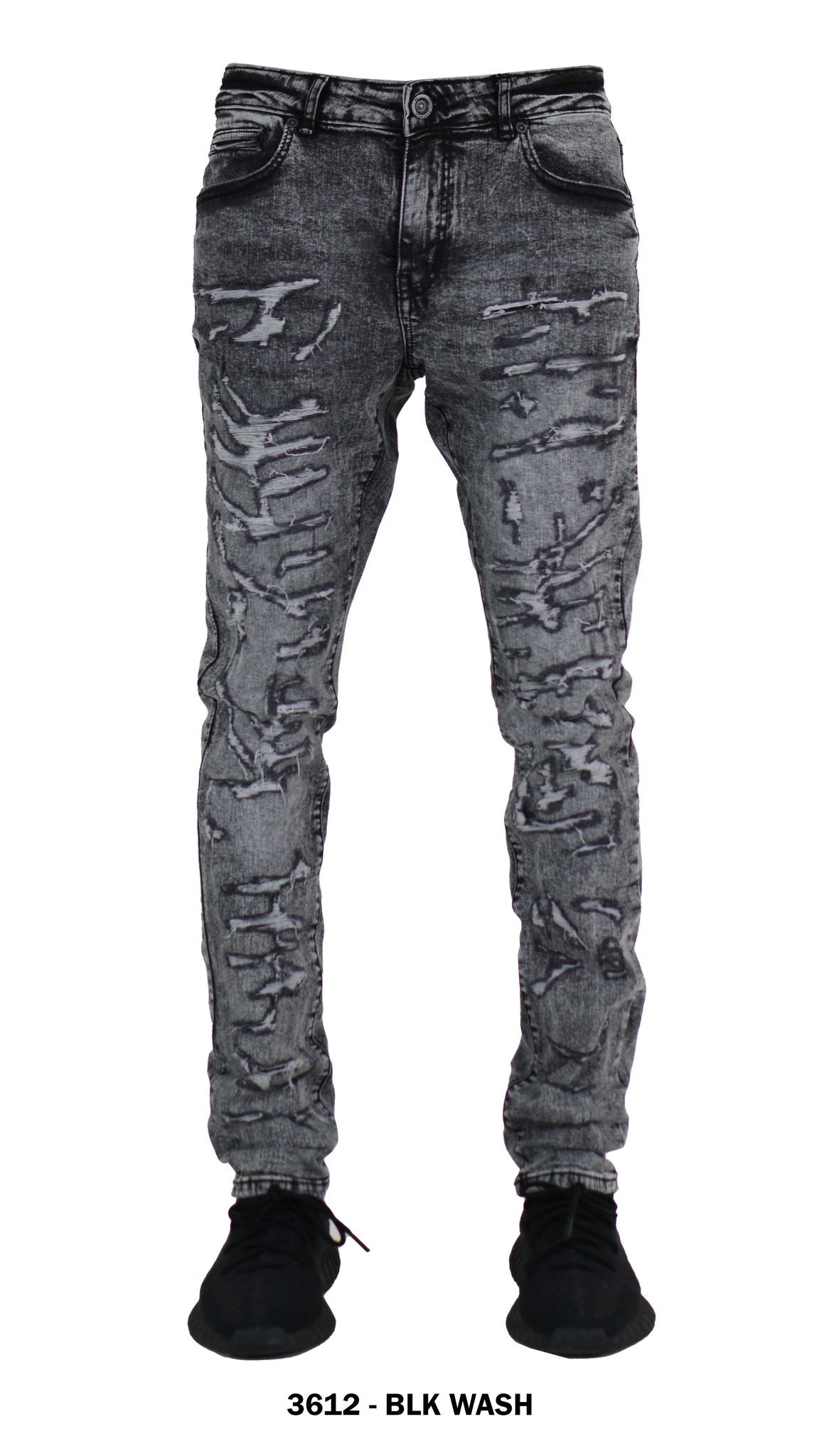 Focus Denim Distressed "Wash Grey " Jeans 3612