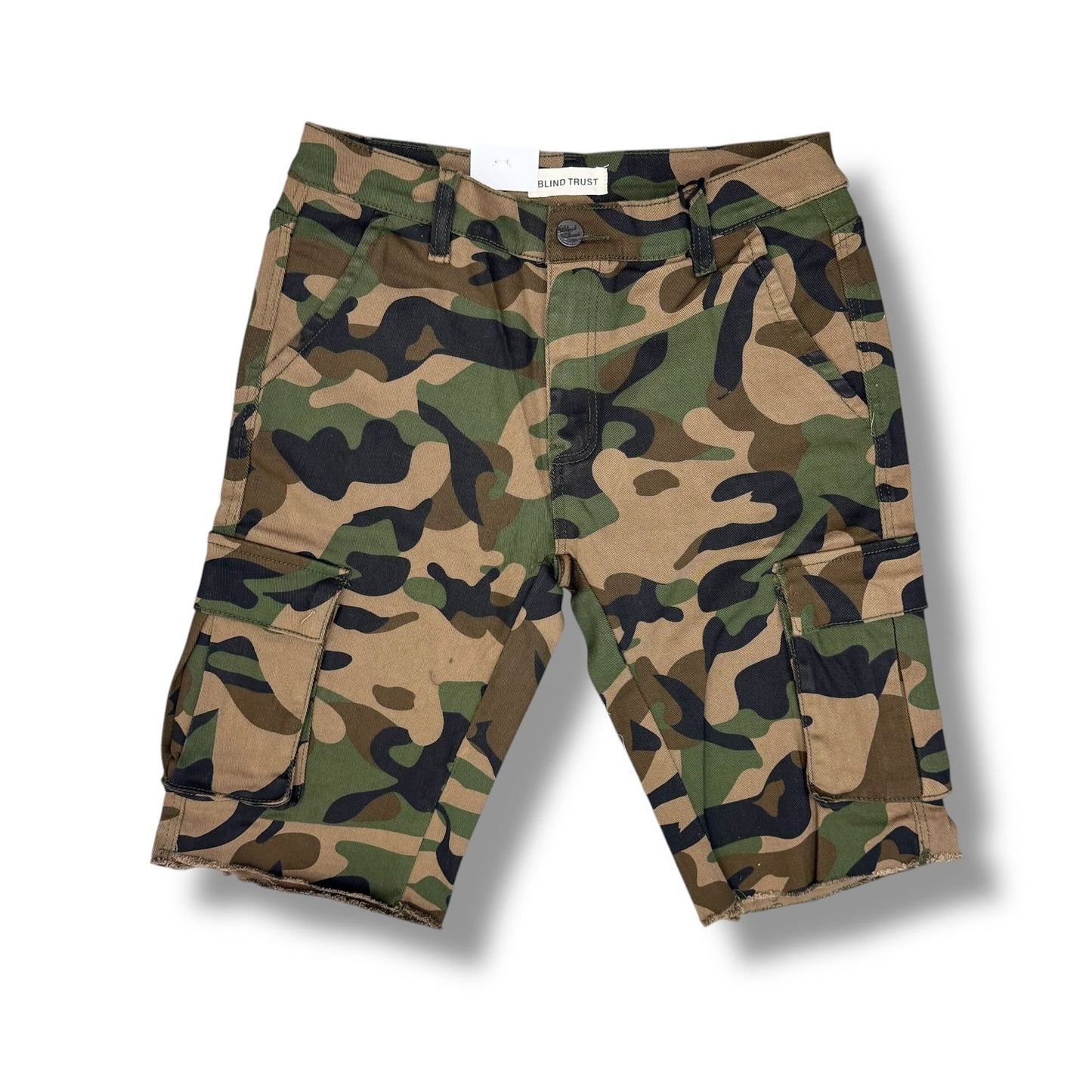 Blind Trust "Camo Green " Jeans Shorts