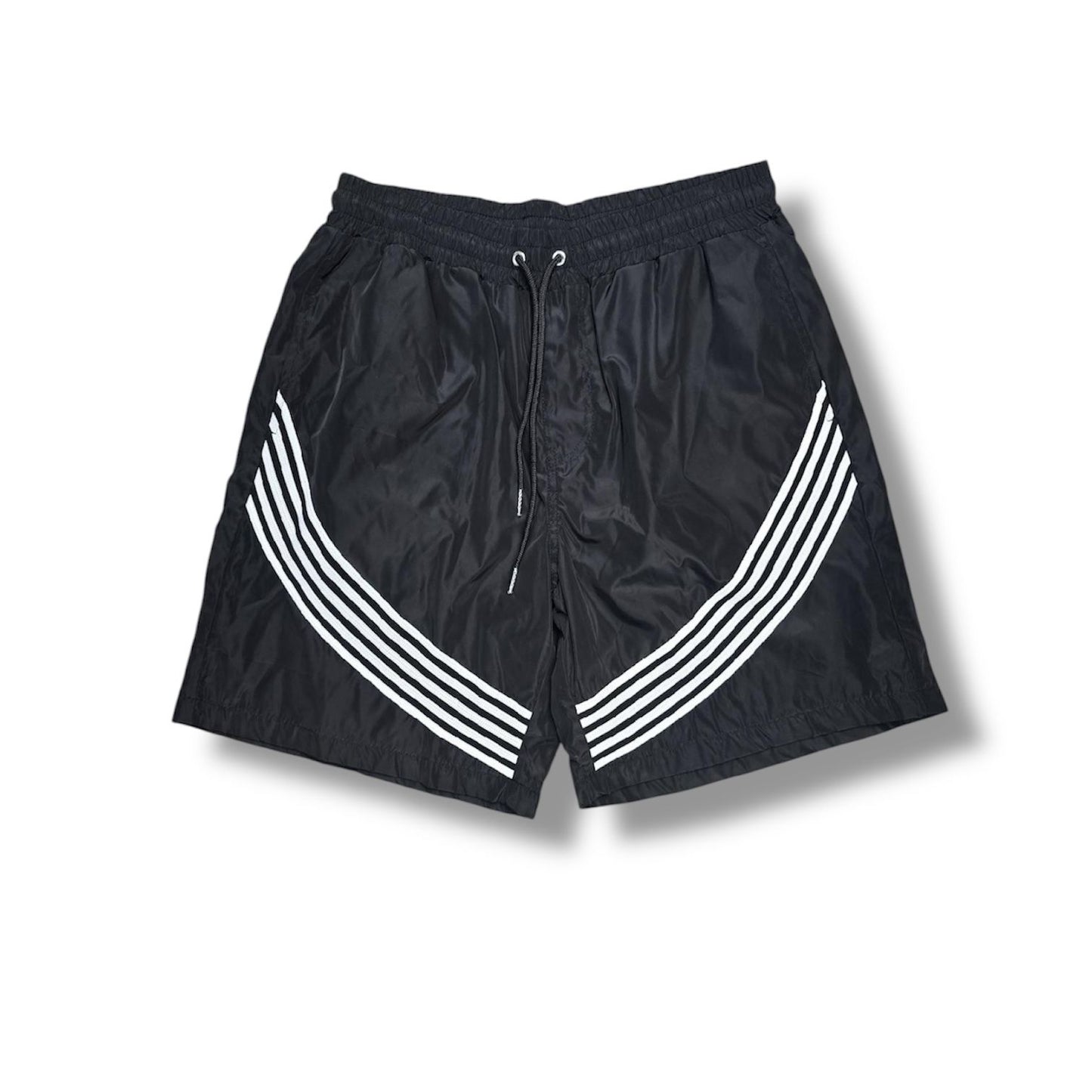 Kindred Stripe Nylon Shorts Black