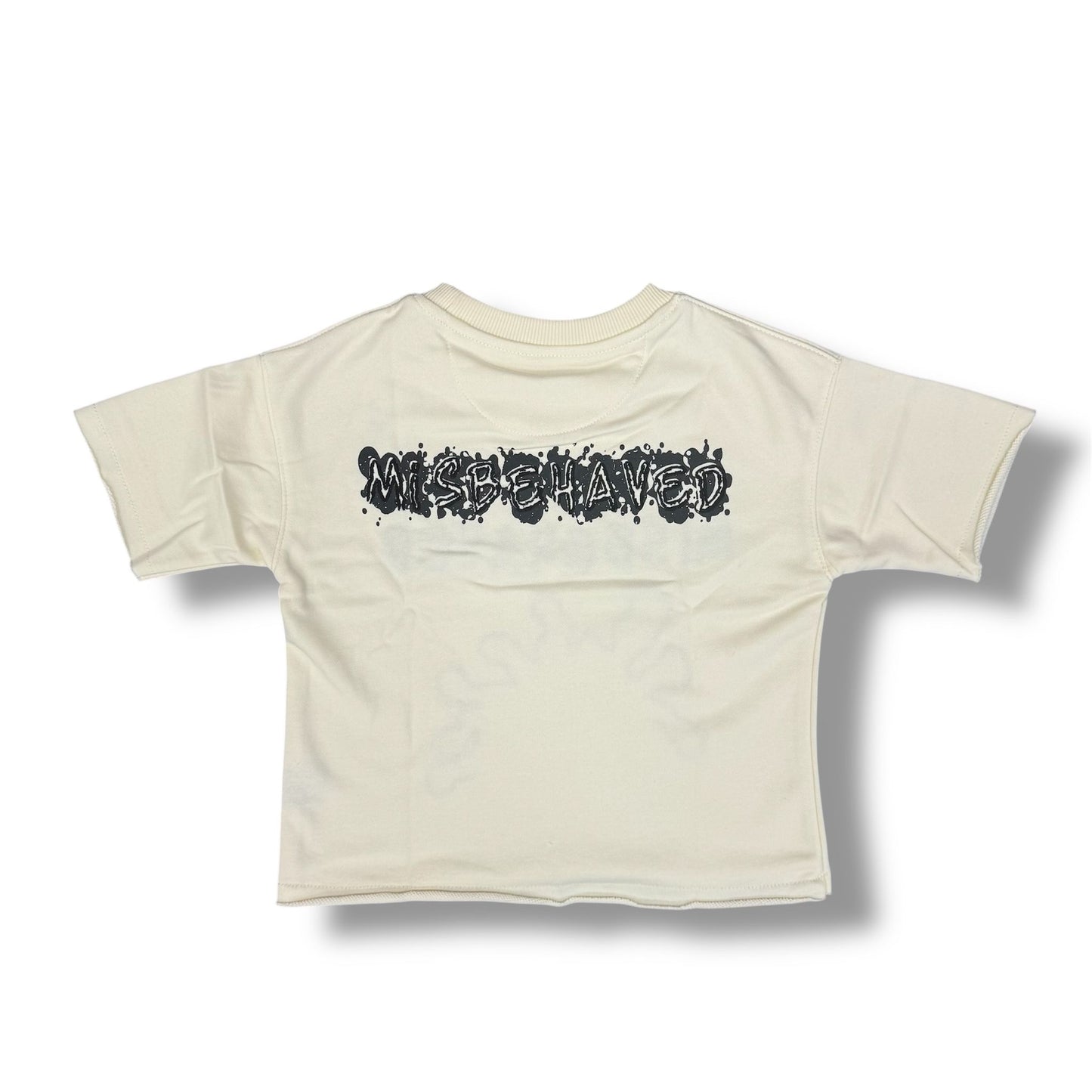 Focus Misbehaved Crop Ivory Tee Boys