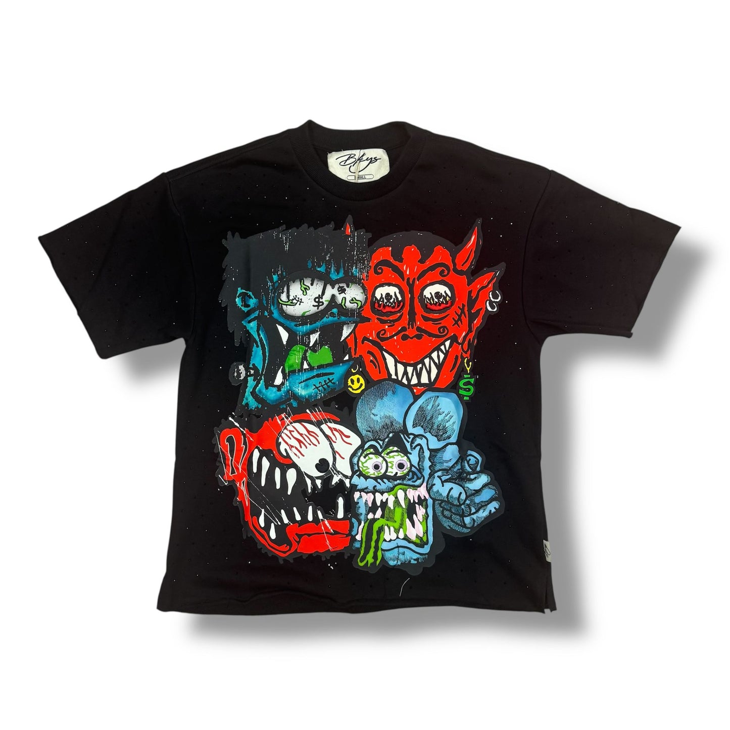 Bkys Monster Cropped Black T-Shirt