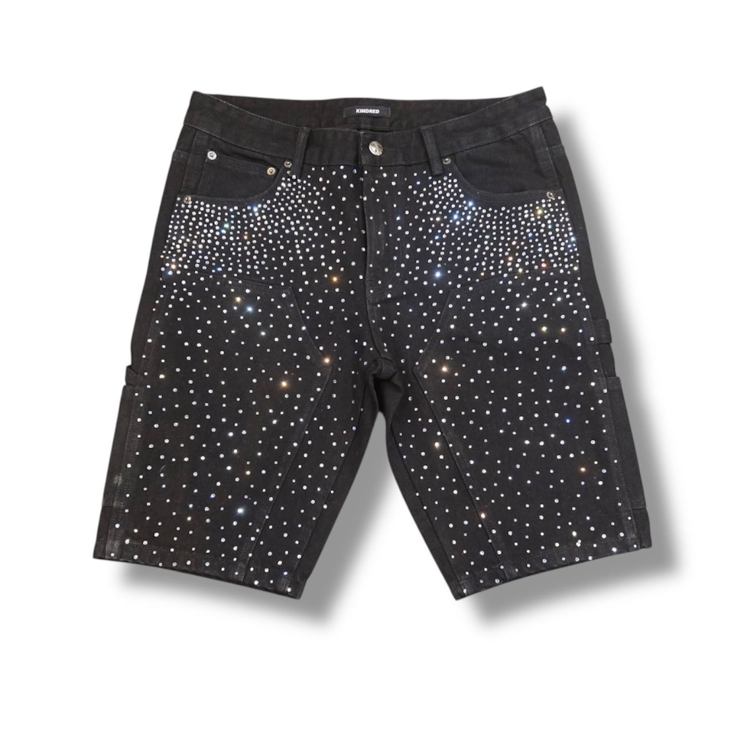 Kindred Rhinestone Black Denim Shorts