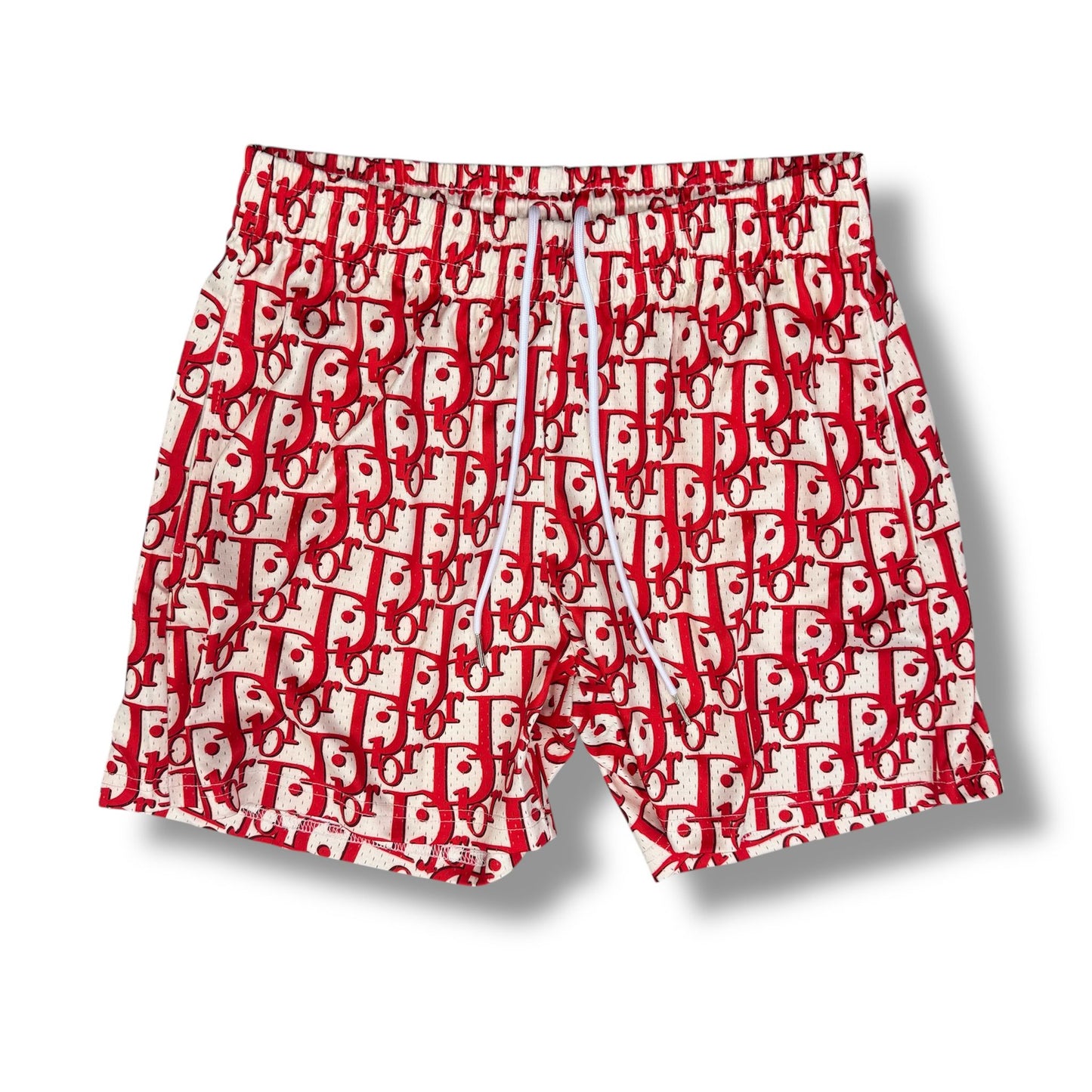 New Bara Royal Cream/Red Mesh Shorts
