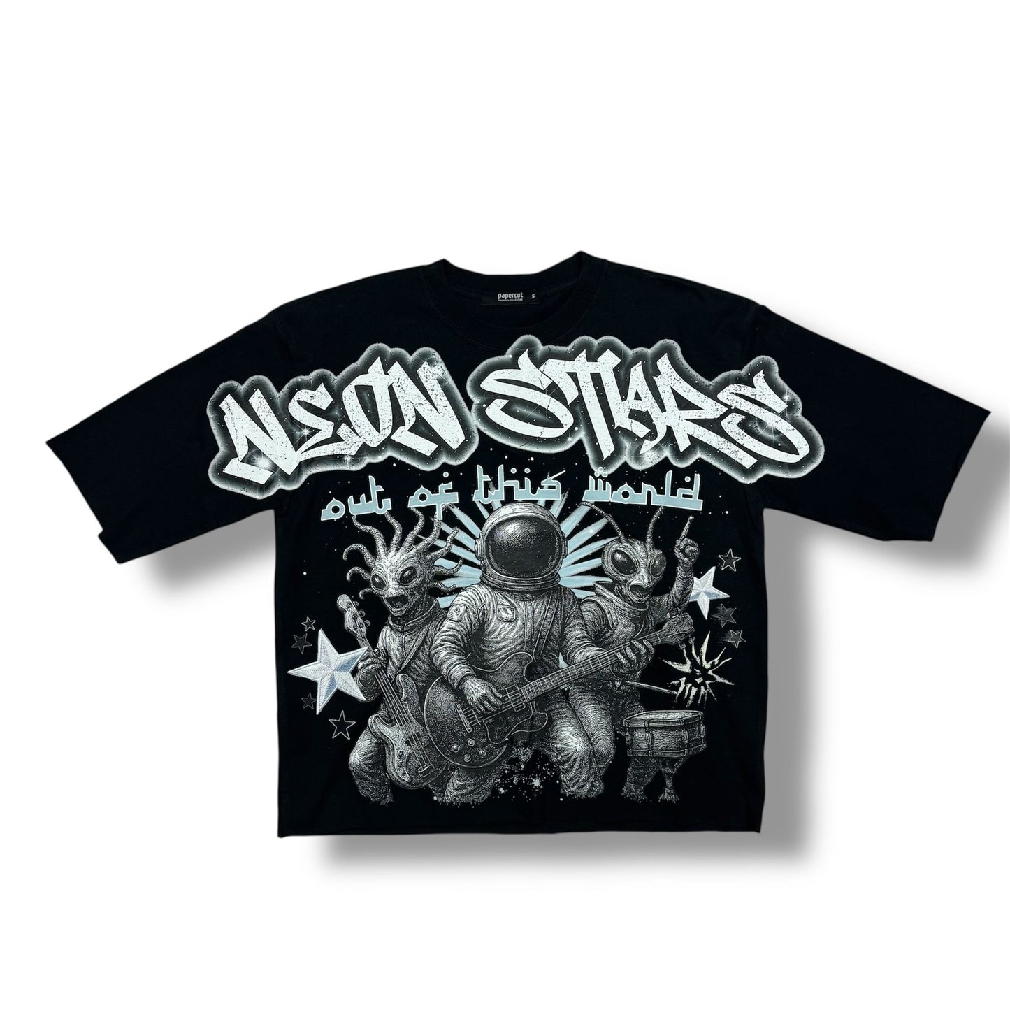 Papecut "Space" Black Cropped T-Shirt