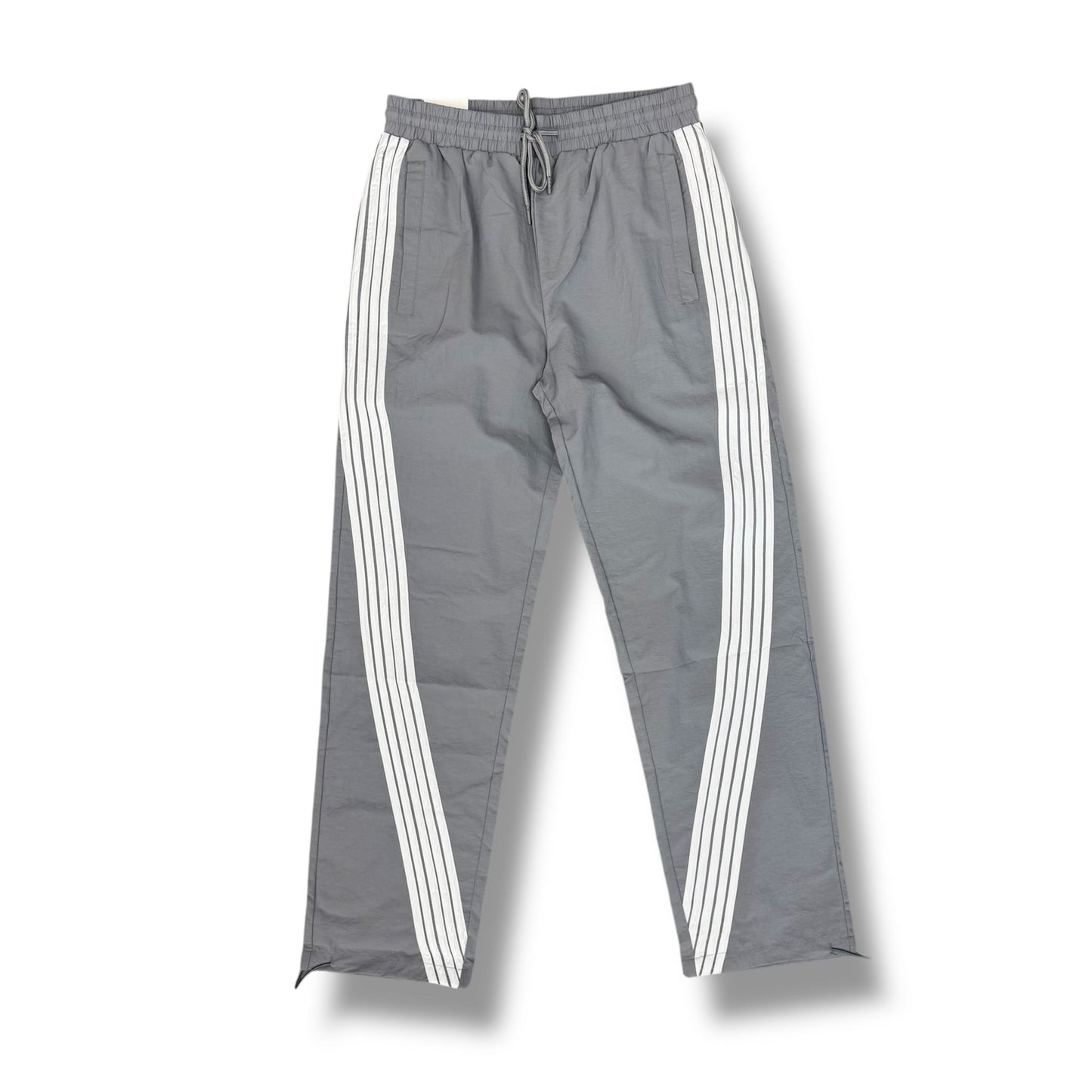 Rebel Minds Grey / White Stripe Nylon Track Pants