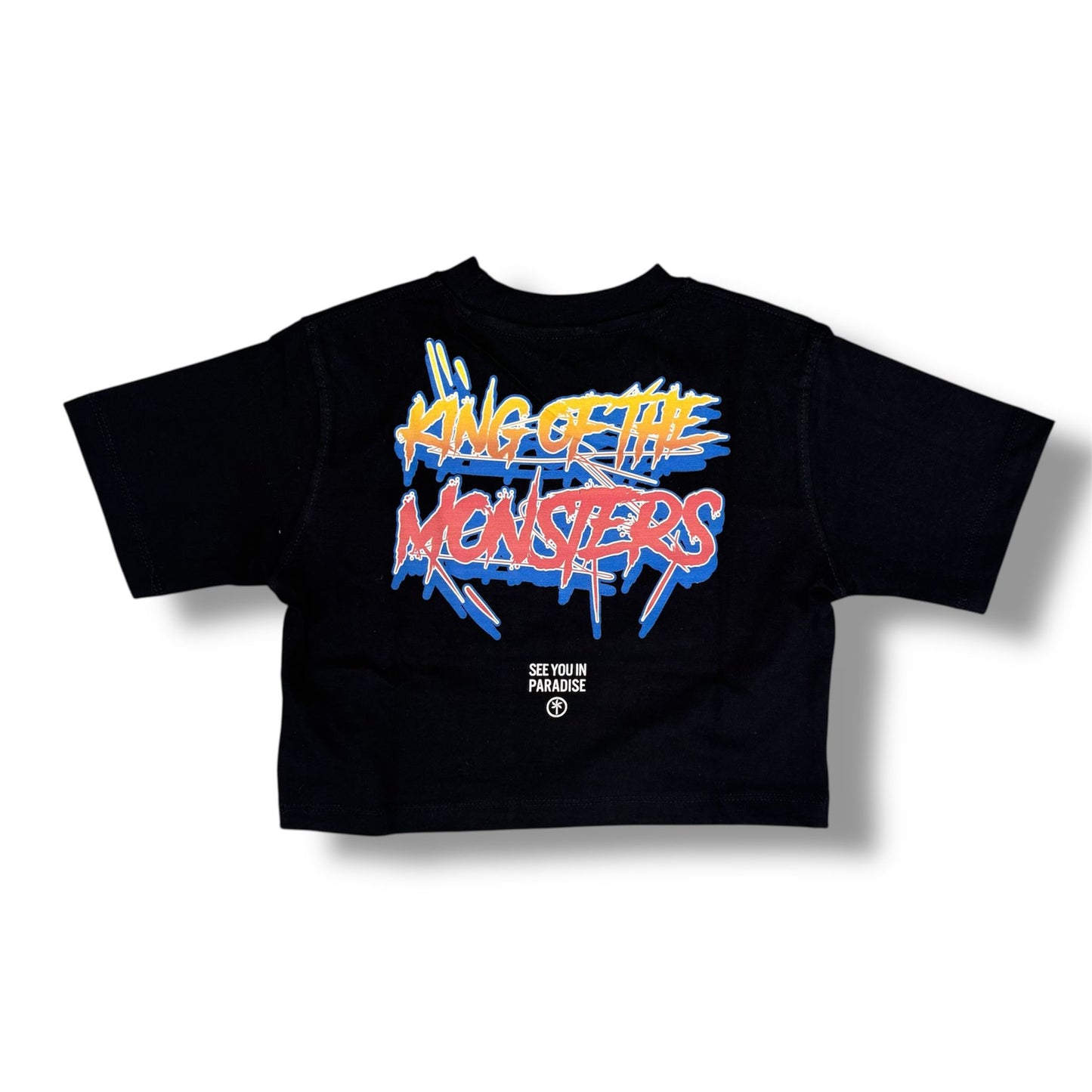 Jordan Craig Printed Cropped Black T-Shirts Boy's