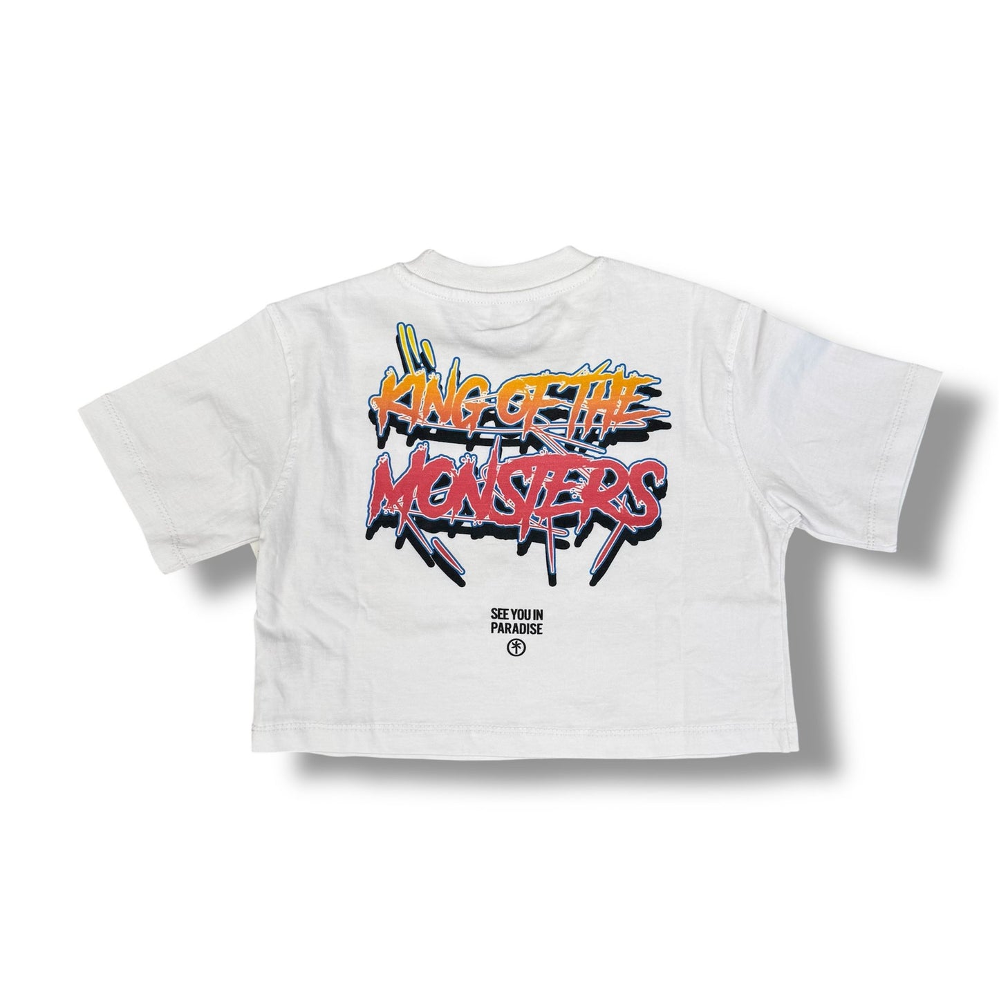 Jordan Craig Printed Cropped White T-Shirts Boy's