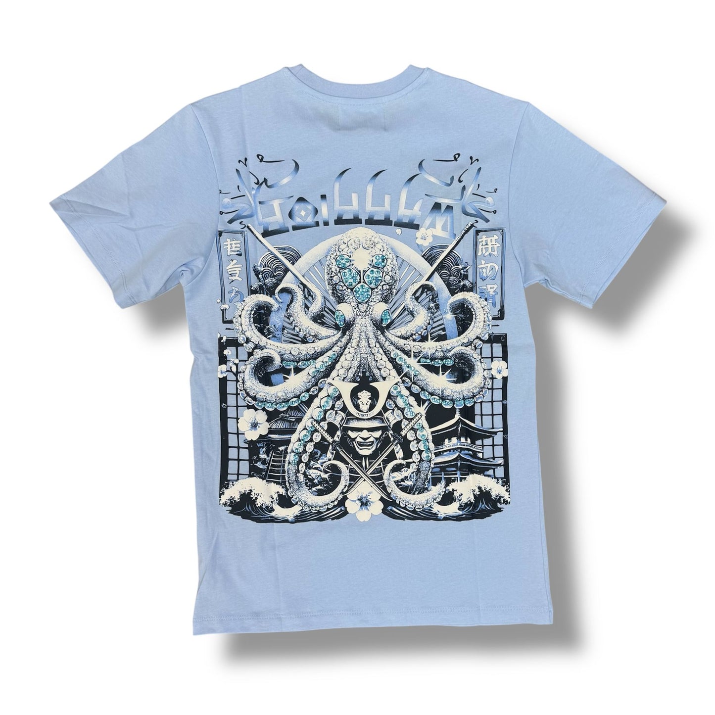 DENIMICITY WARRIOR OF THE SEAS STONED OUT BABY BLUE T-SHIRT