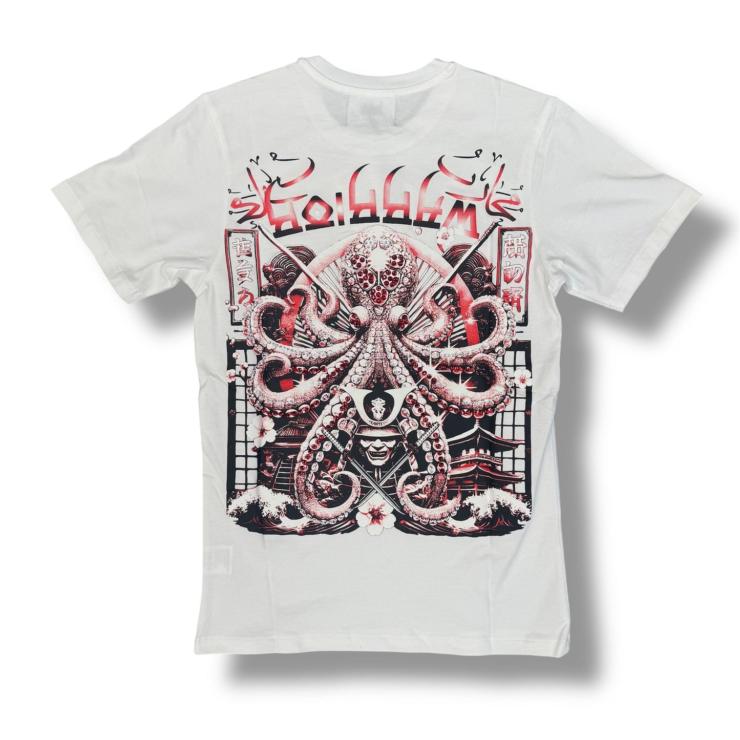 DENIMICITY WARRIOR OF THE SEAS STONED OUT WHITE T-SHIRT