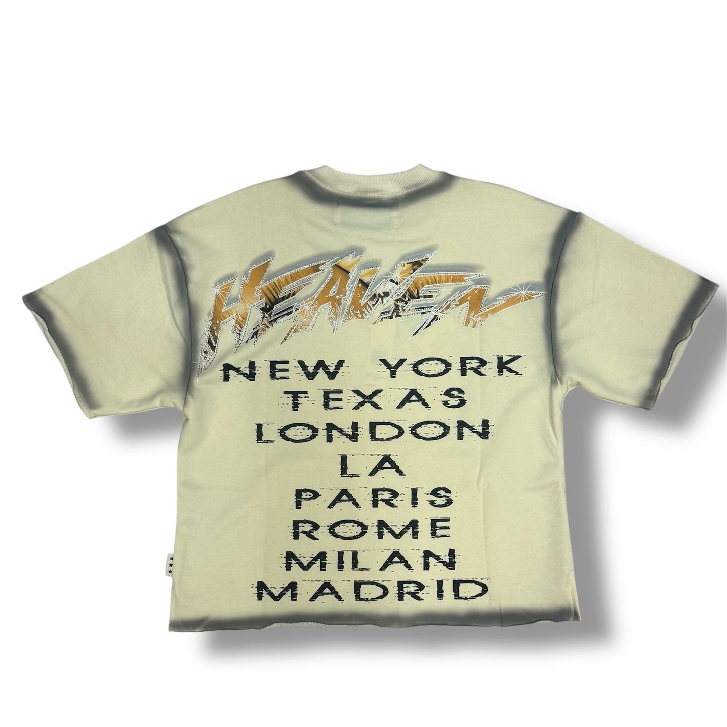 Bkys Heaven Cropped Off White T-Shirt
