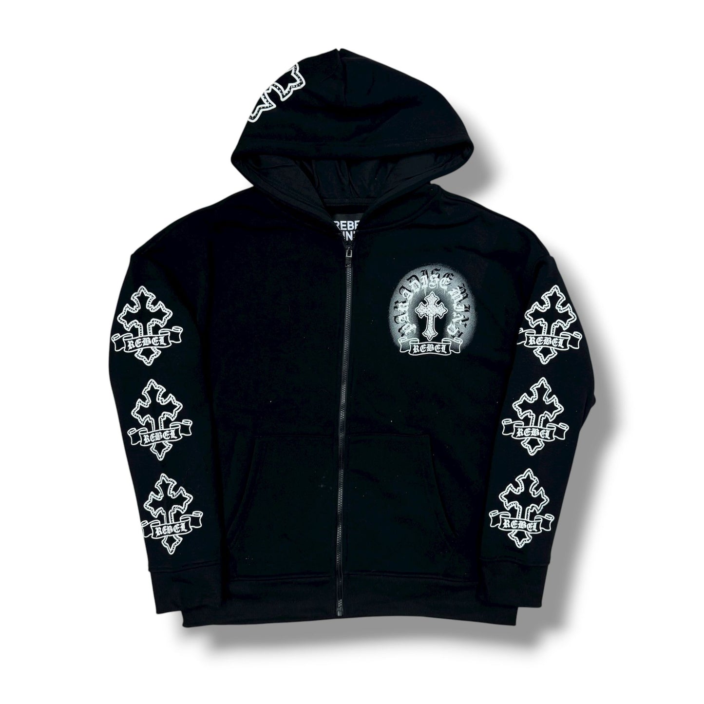Rebel Minds Cross Black Hoodie