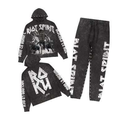 Roku Studio " Riot Spirit Enzyme Jogger Set Washed Black