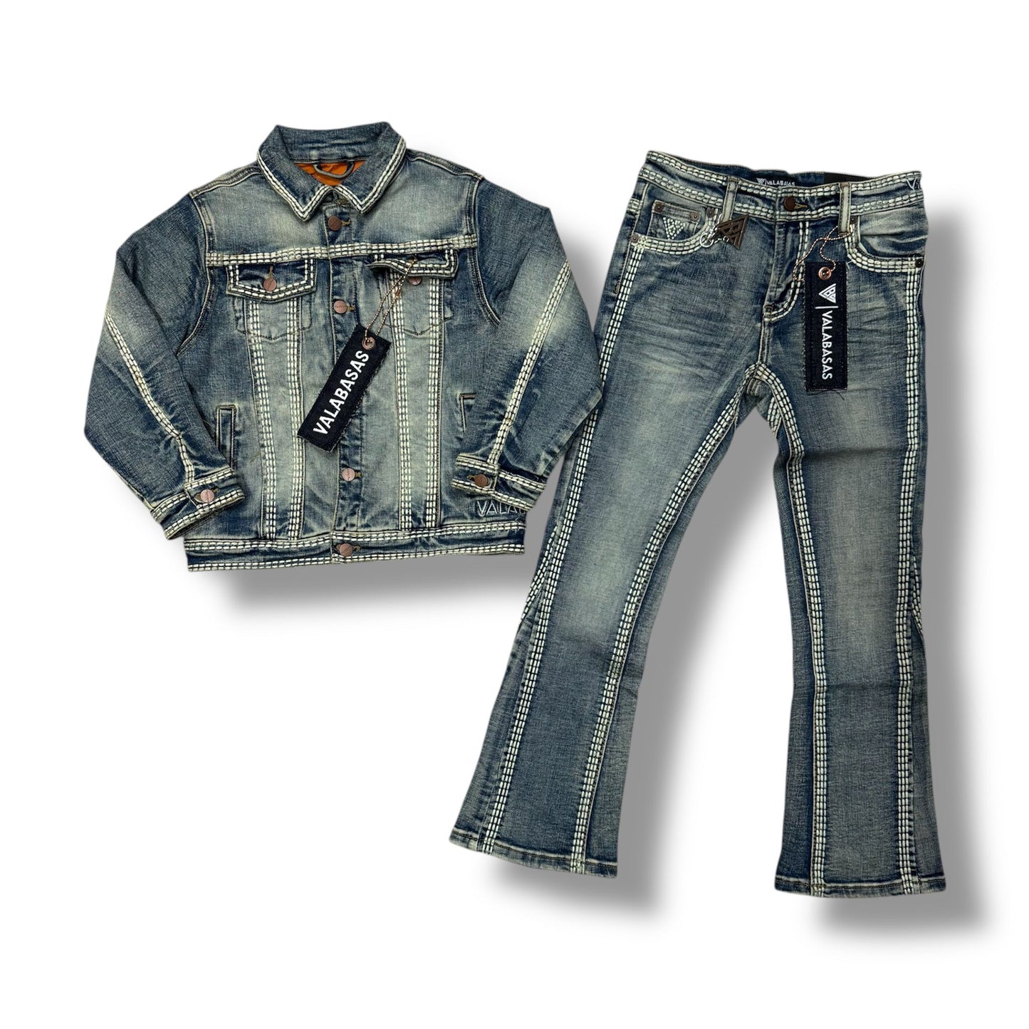 Valabasas Treasury Kids Vintage Blue Denim Set
