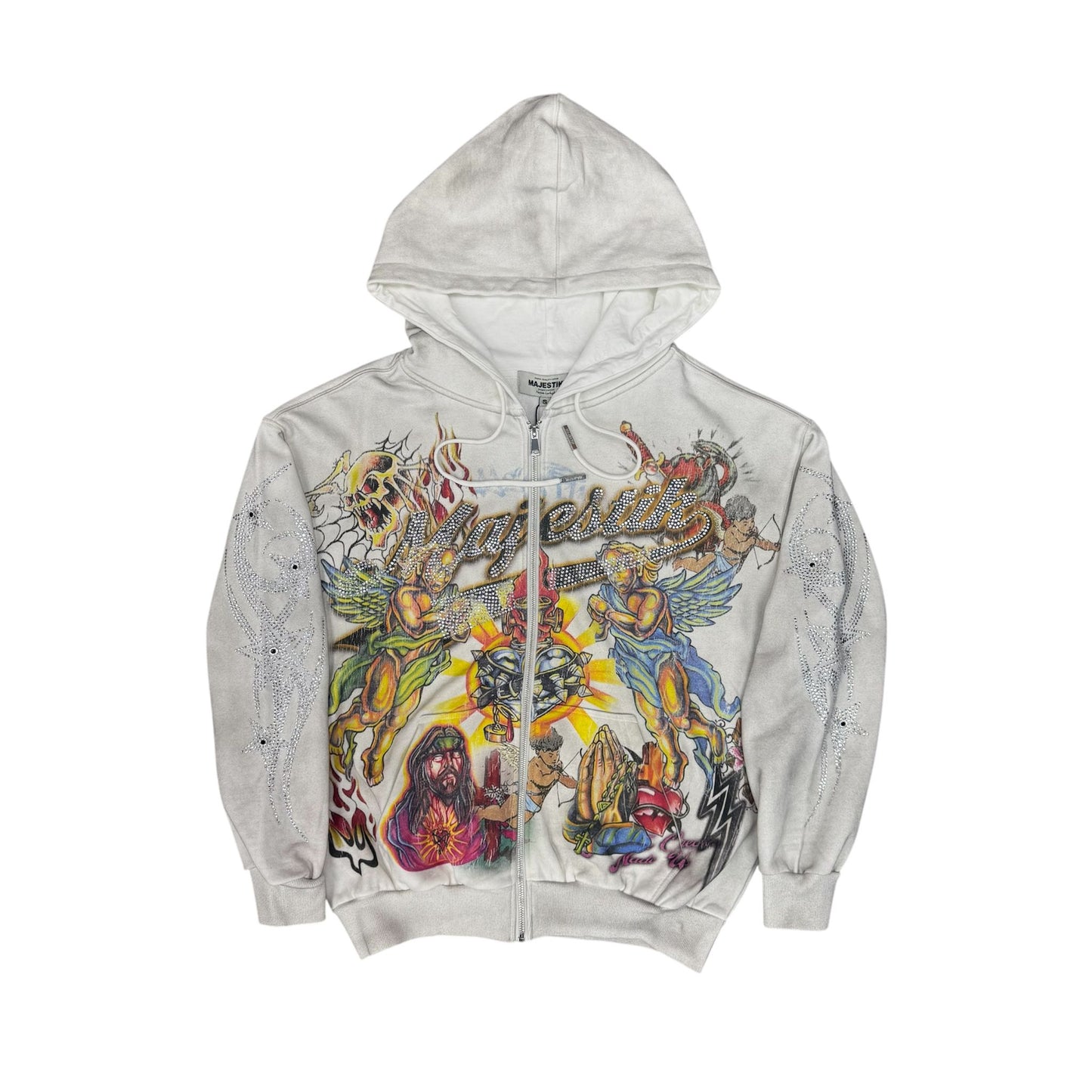 Majestik Garment Dyed Heavy F.Terry Zip up Hoodie