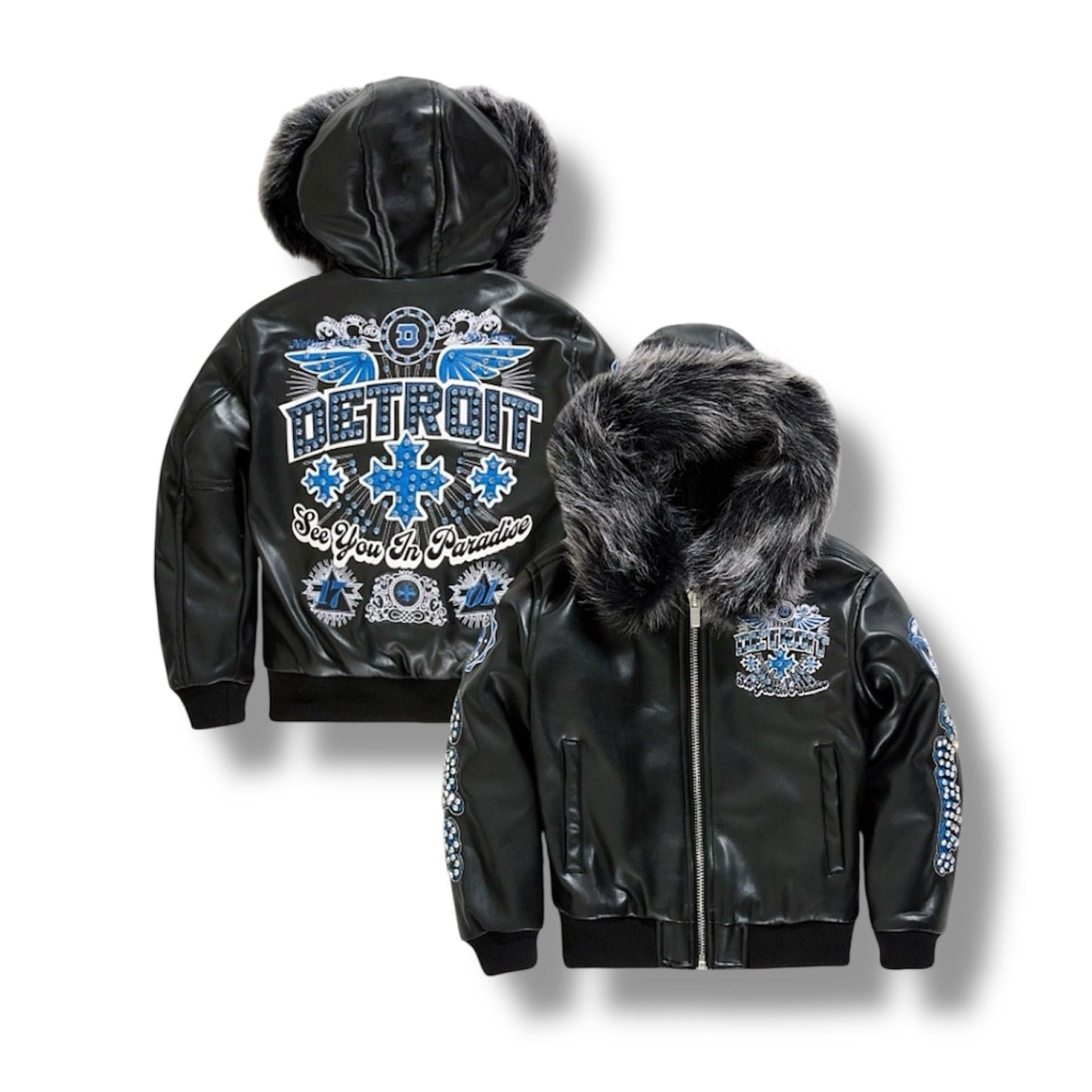 Jordan Craig Detroit Black /Blue Rhinestone "Boy's