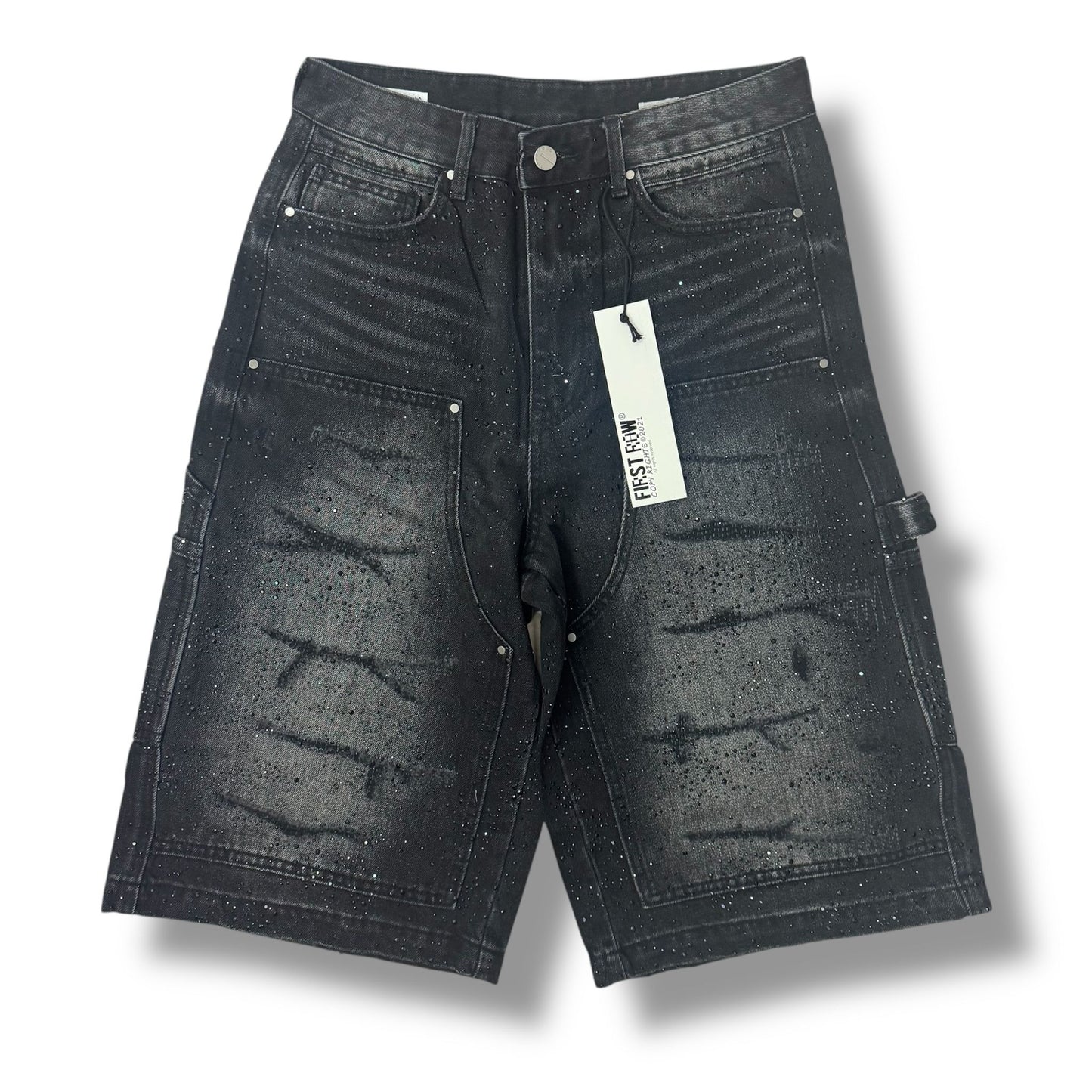 First Row Jeans Baggy Jorts (Black Stone)