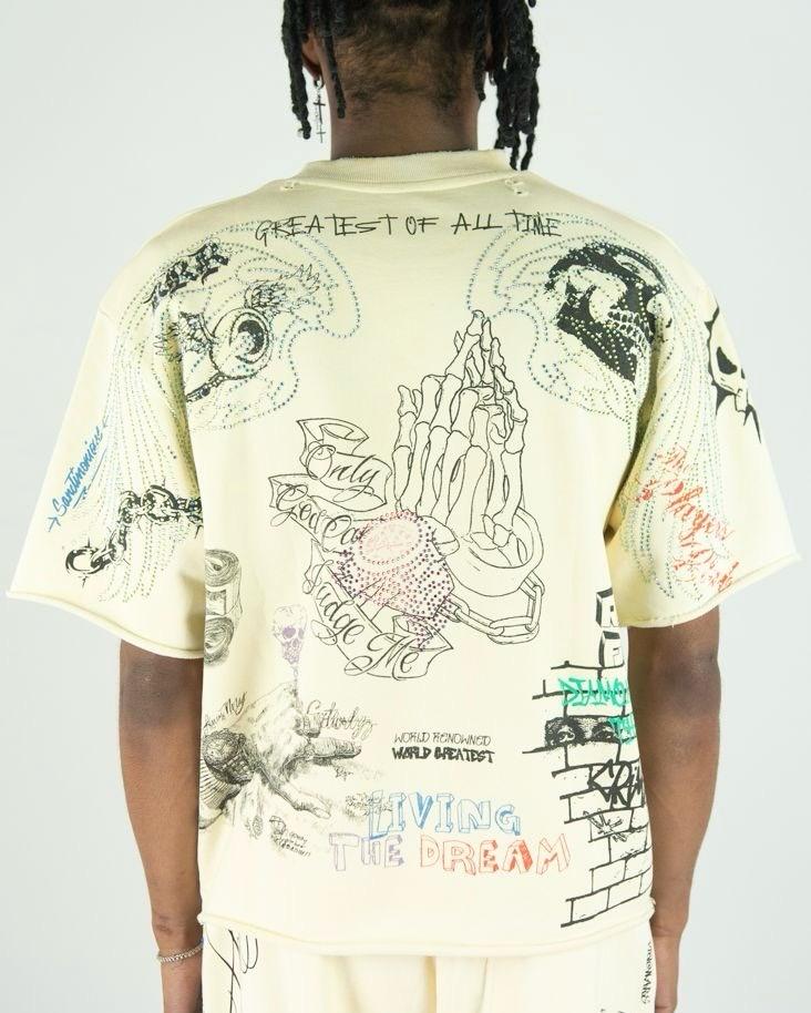 R3bel Denim Culture Cream T-Shirt