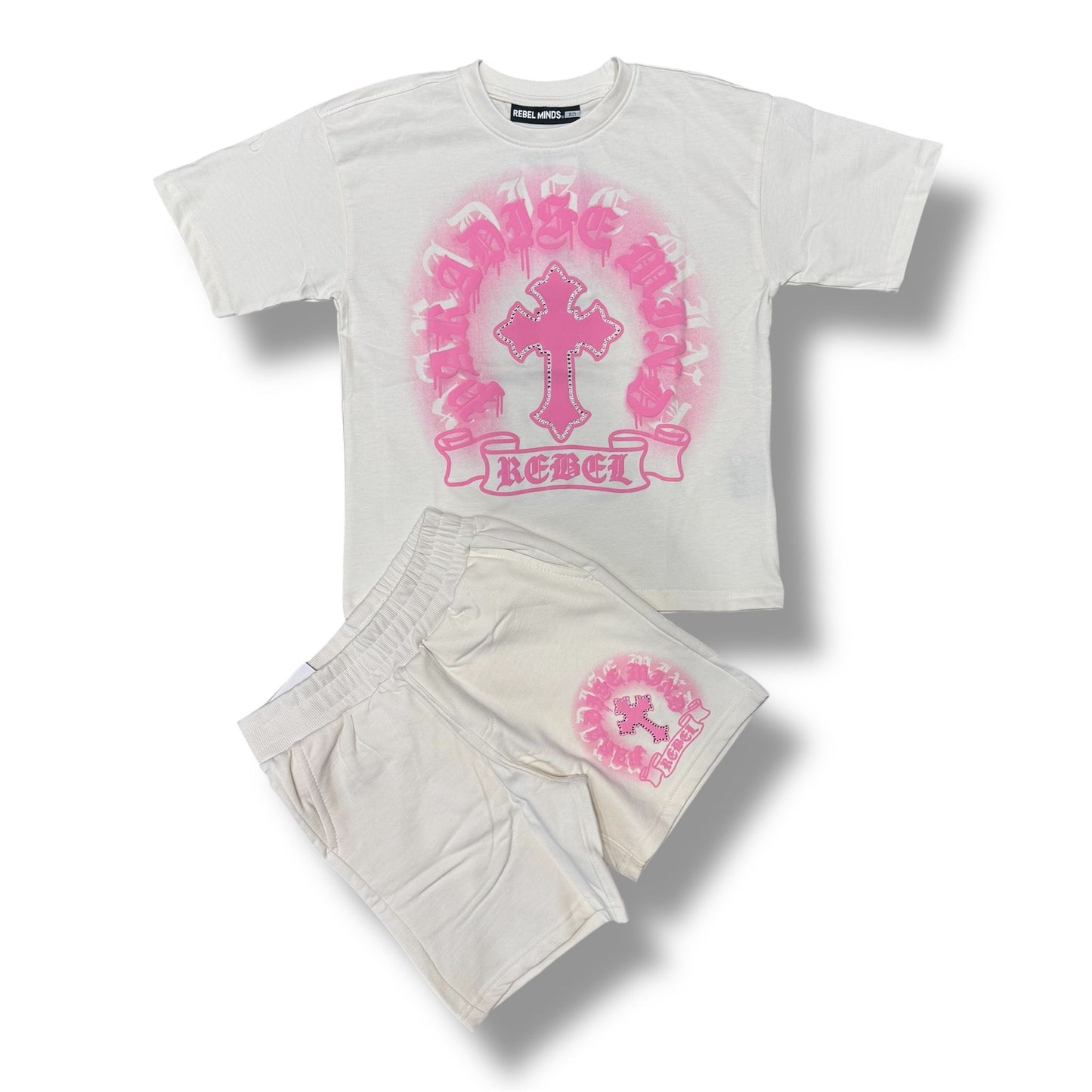 Rebel Minds Paradise Cream Boy's Short Set