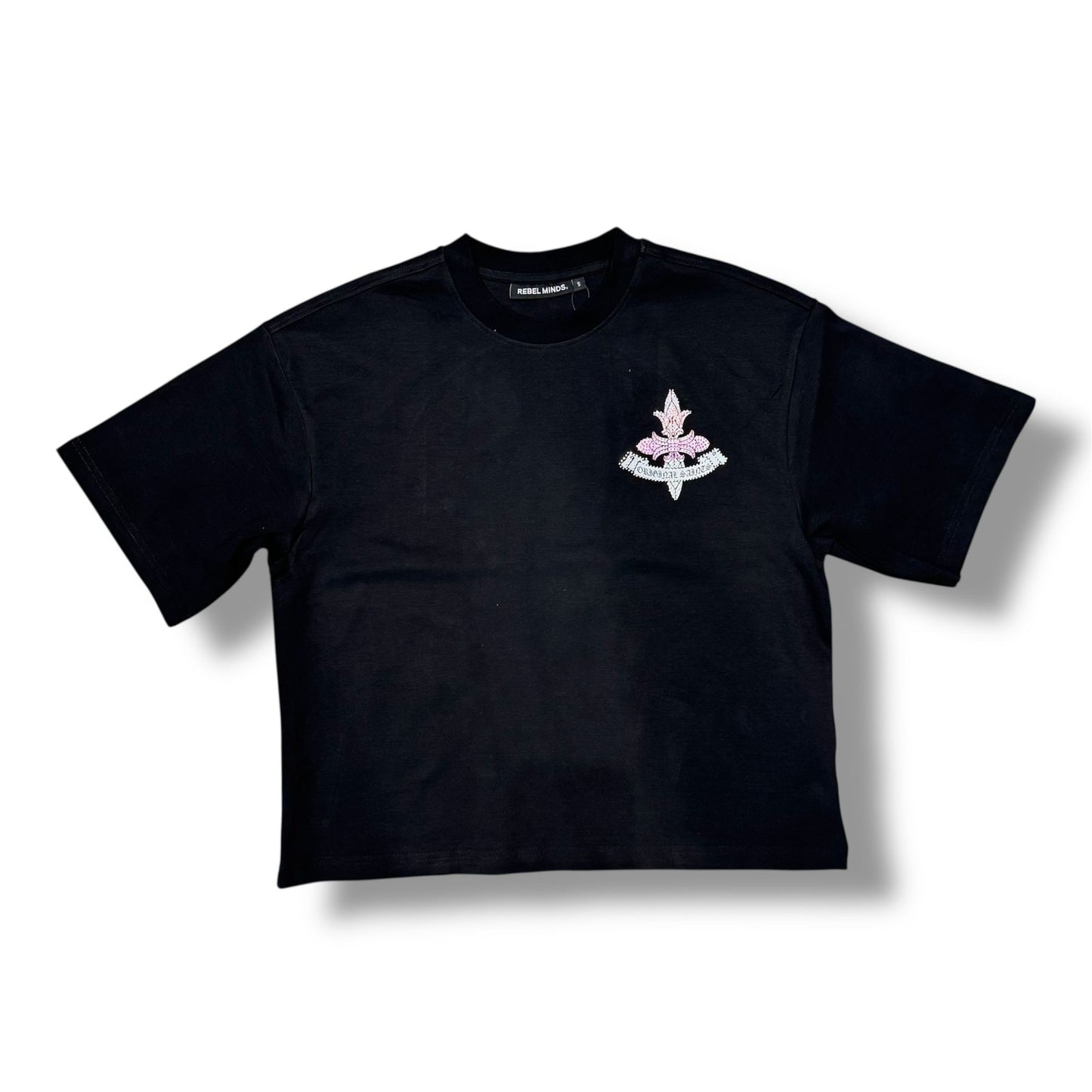 Rebel Minds Original Saints Interlock Men's T-Shirt Black