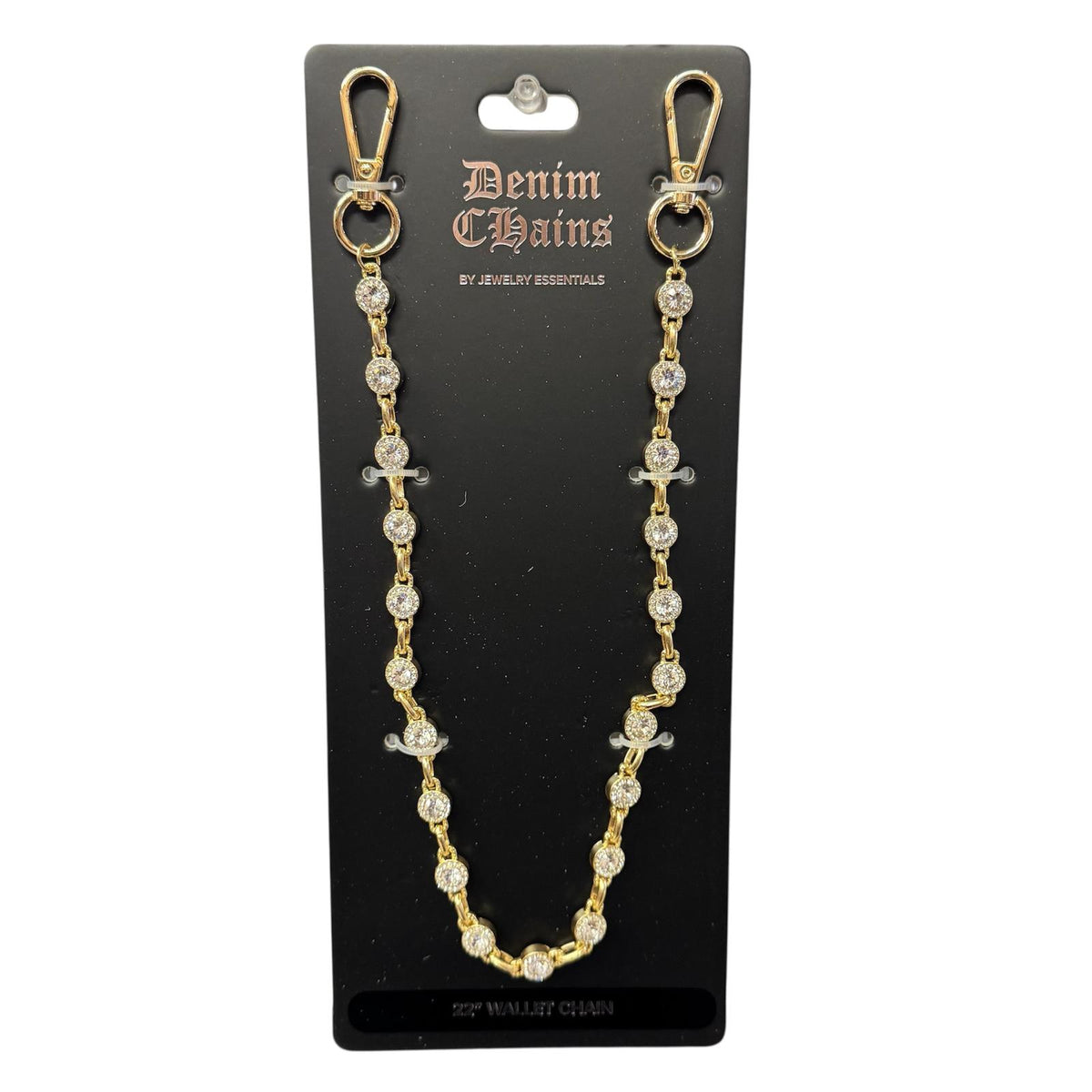 Iced Round Jeans Chain 22" Gold (Wallet Chain) "274"