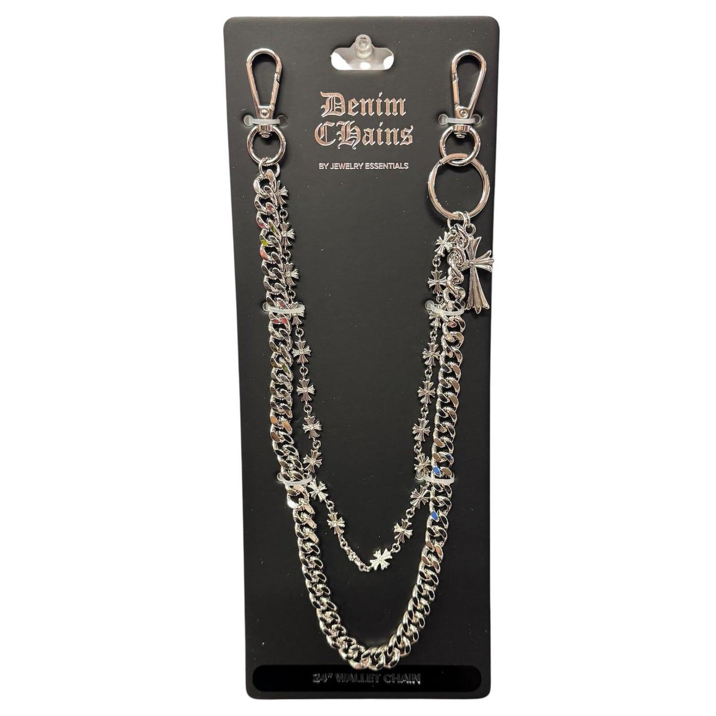 Double Jeans Chain 24" Silver (Wallet Chain) "215"