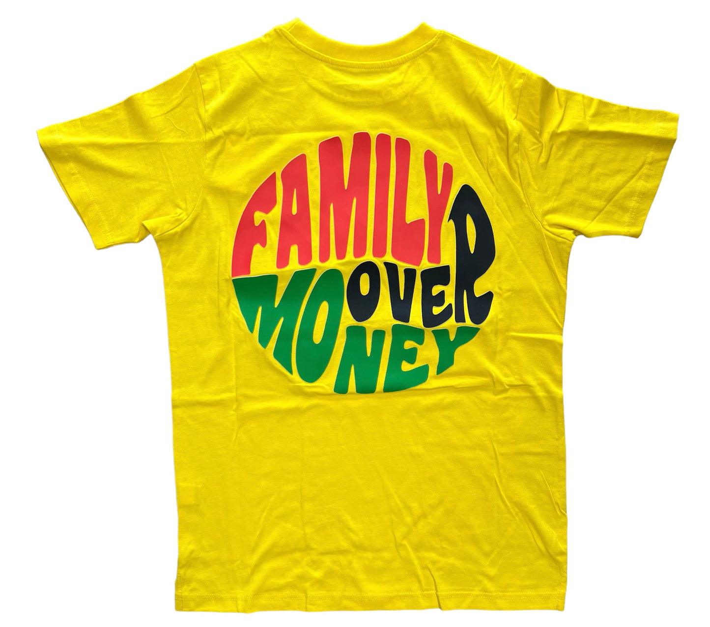 Evolution Family Over Money Yellow T-Shirt Kids